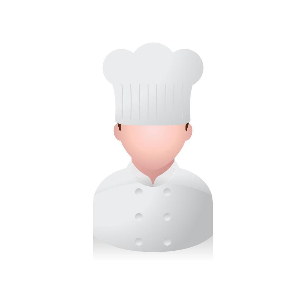 Cook avatar icon in colors. vector