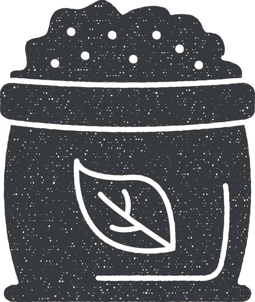 Soil dirt ground icon vector illustration in stamp style