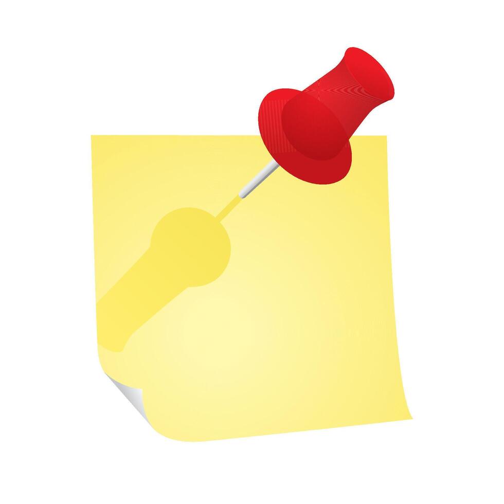 Sticky note icon in color. Reminder schedule message vector