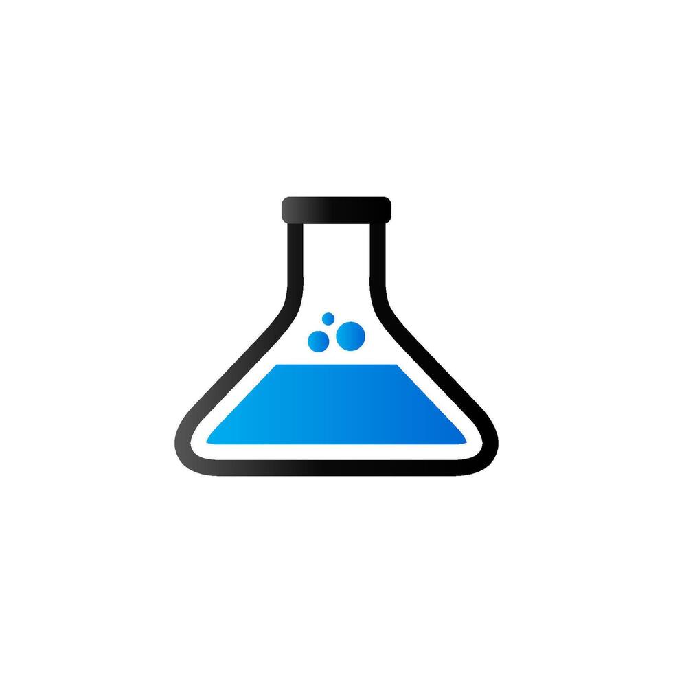 Beaker icon in duo tone color. Labs research biology chemical vector