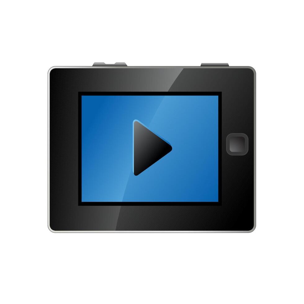 Portable media player icon in color. Mobile phone smart video audio