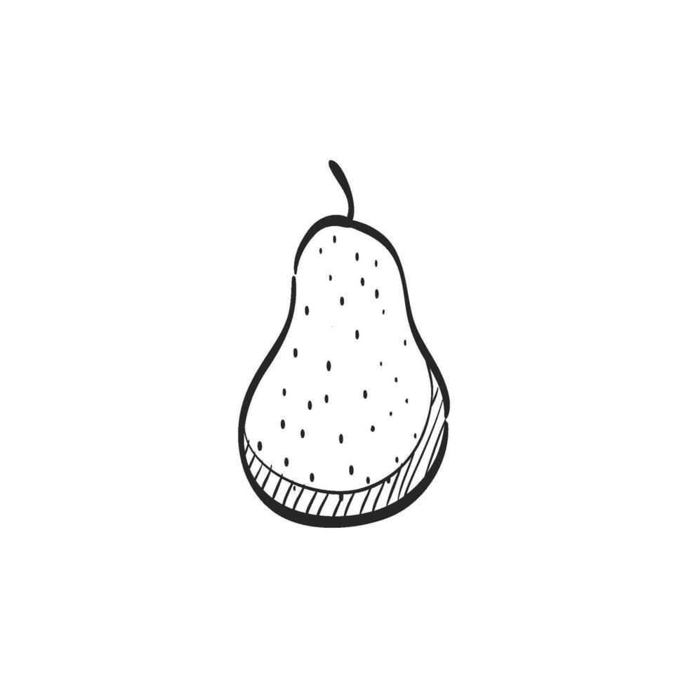 Hand drawn sketch icon pear vector