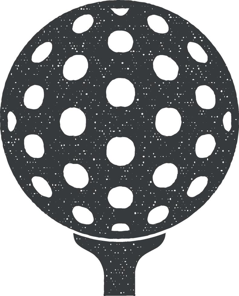 golf ball vector icon illustration with stamp effect