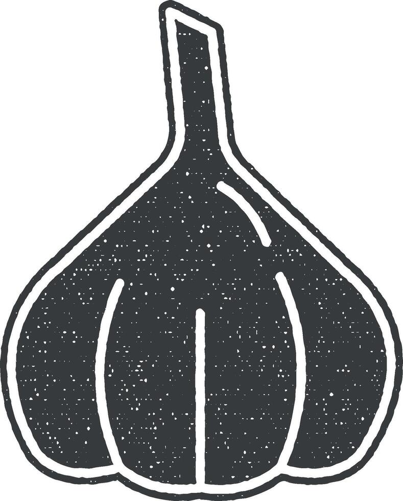 ajo bulbo vector icono ilustración con sello efecto