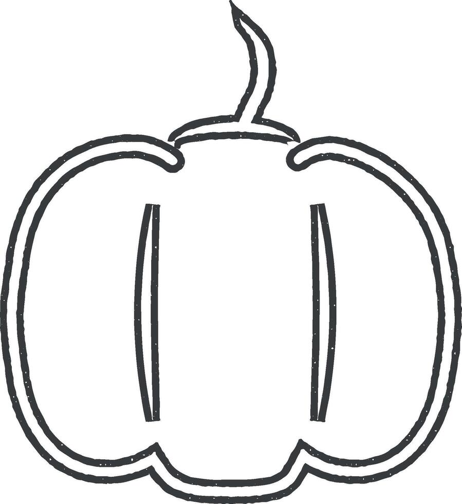 calabaza vector icono ilustración con sello efecto