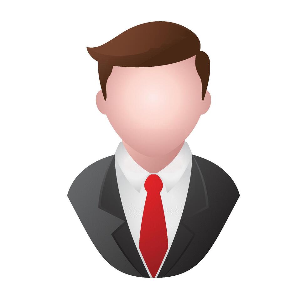 Businessman icon in color. Business office finance vector