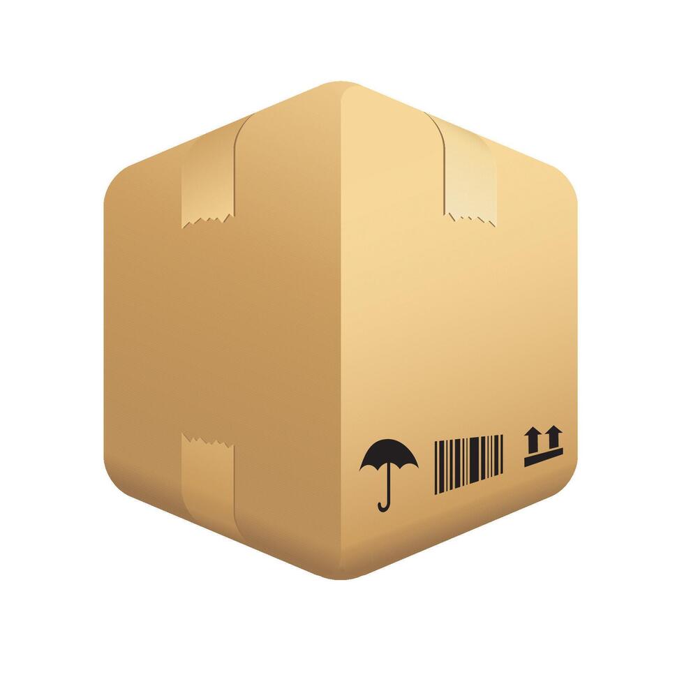 Logistic box icon in color. Delivery storage shipping vector