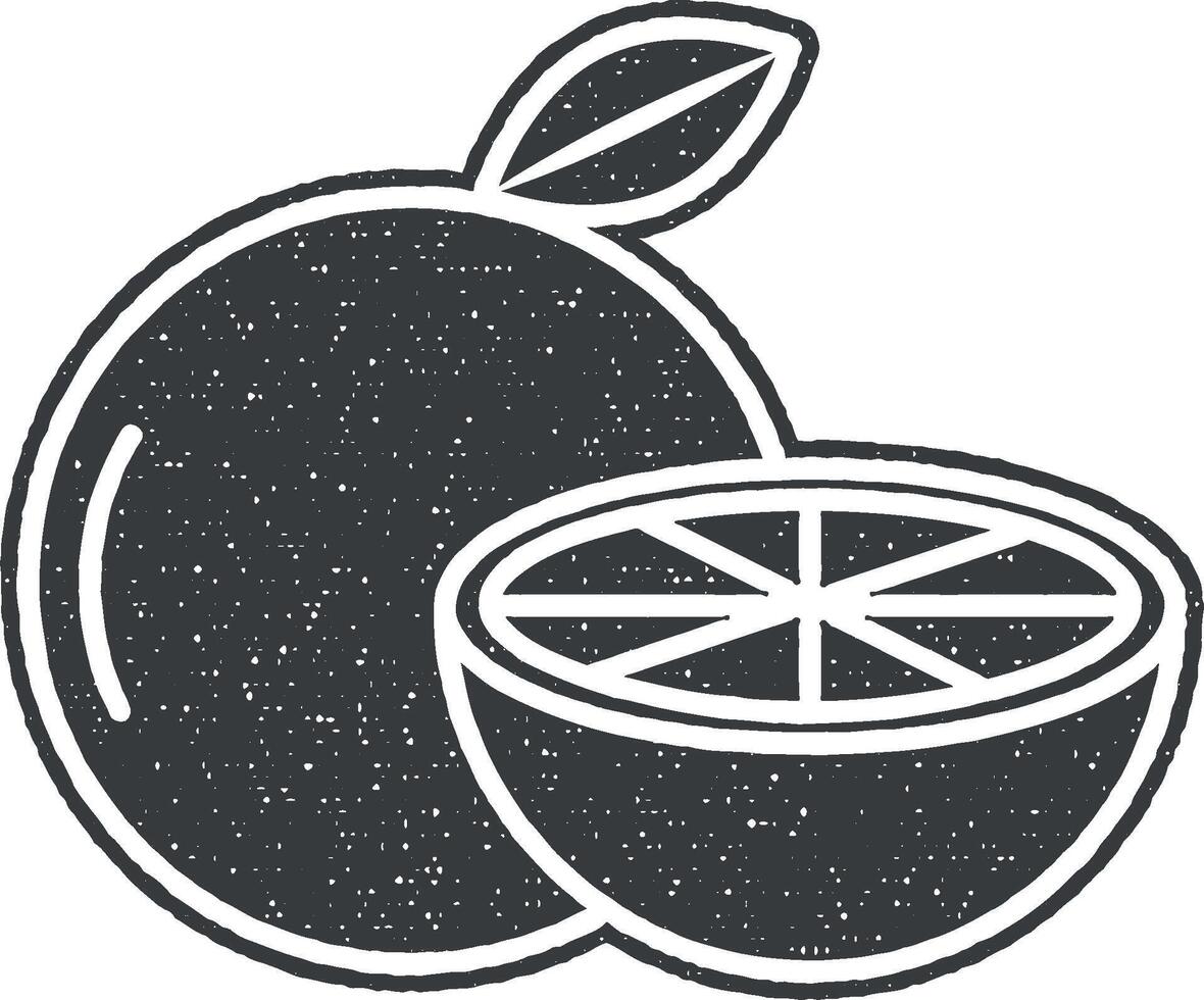 Orange vector icon illustration with stamp effect