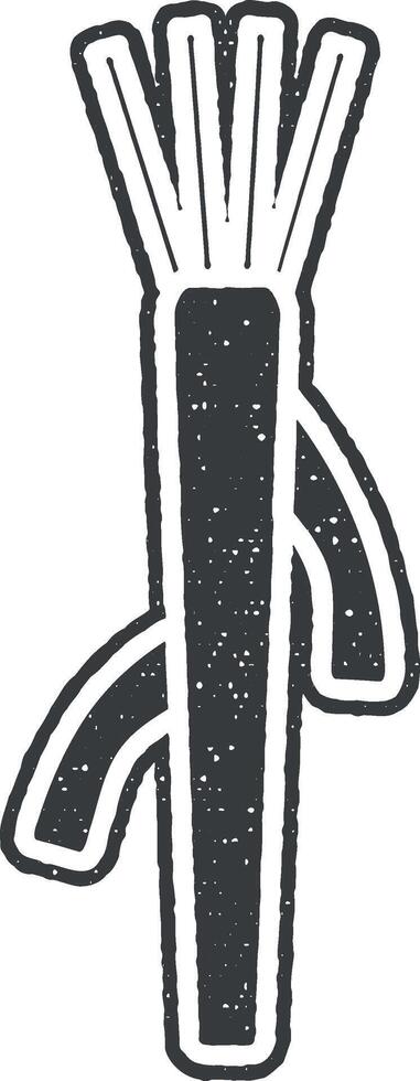 Horseradish vector icon illustration with stamp effect