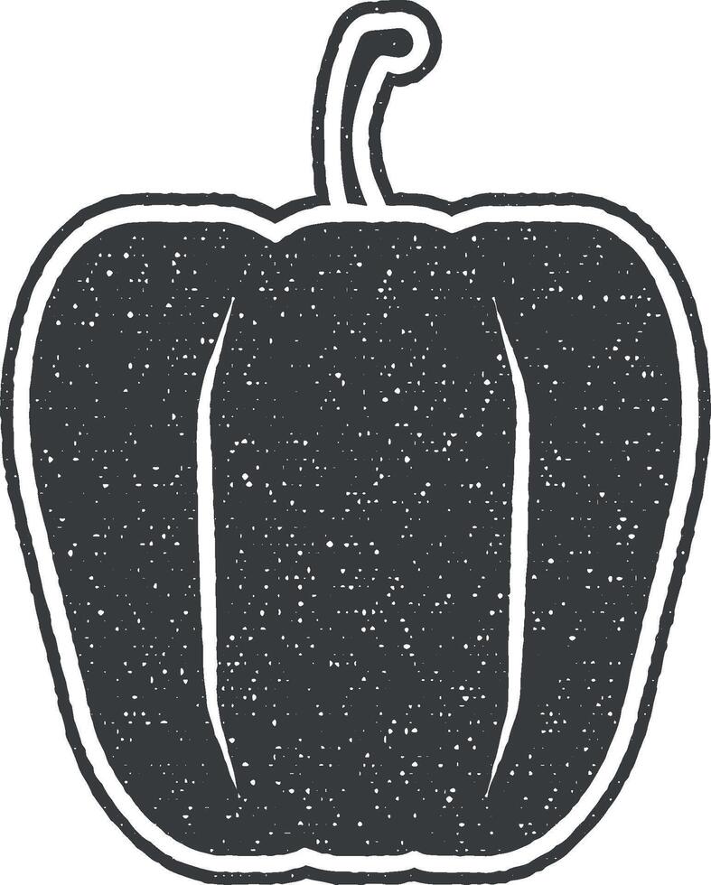 pepper vector icon illustration with stamp effect