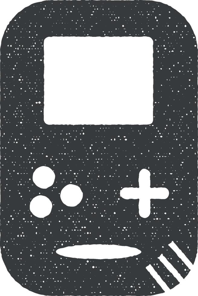 Doodle Consoles vector icon illustration with stamp effect