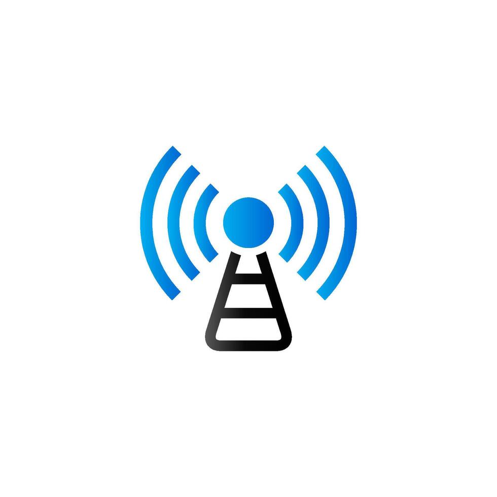 Podcast icon in duo tone color. Broadcast news vector