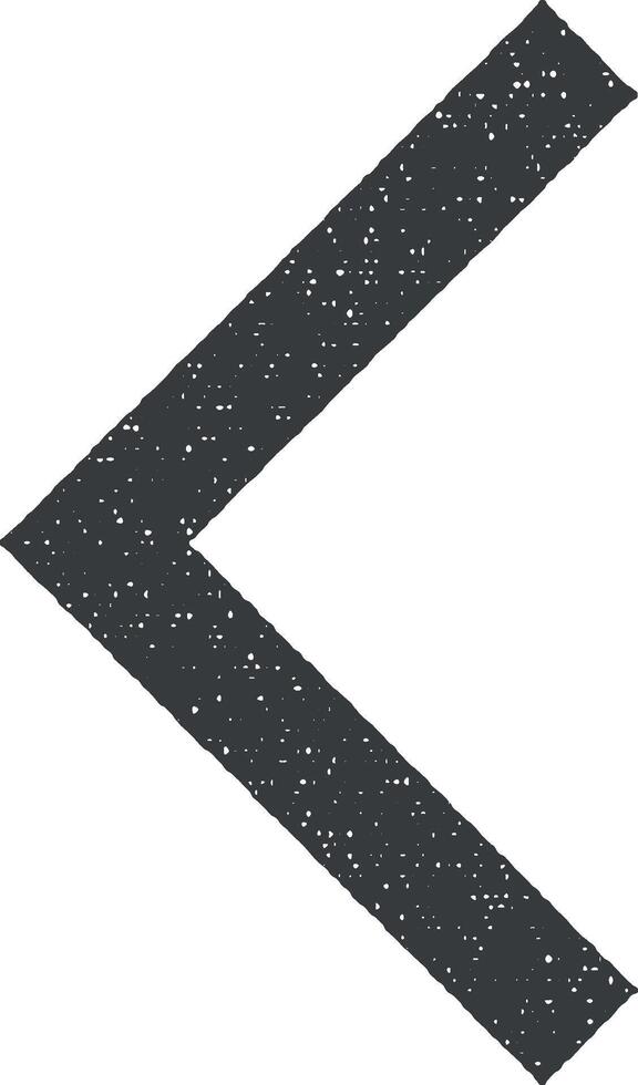 Arrow, backward vector icon illustration with stamp effect