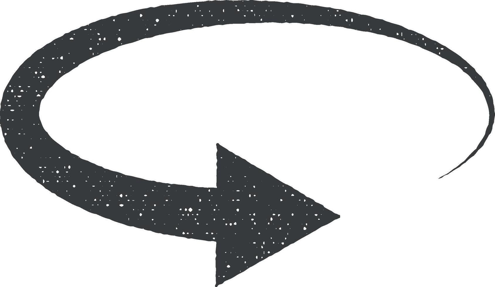 Arrow vector icon illustration with stamp effect