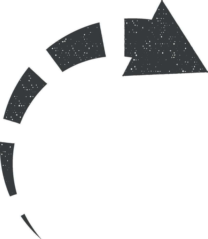 Arrow vector icon illustration with stamp effect
