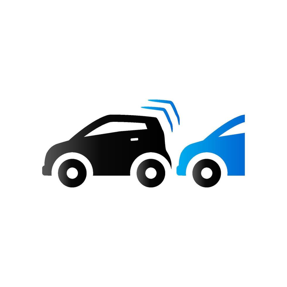 Car crash icon in duo tone color. Automotive accident incident vector