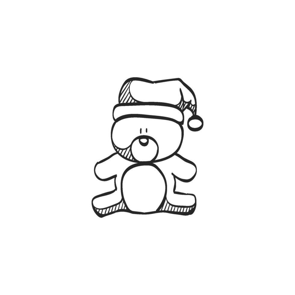 Hand drawn sketch icon teddy bear vector