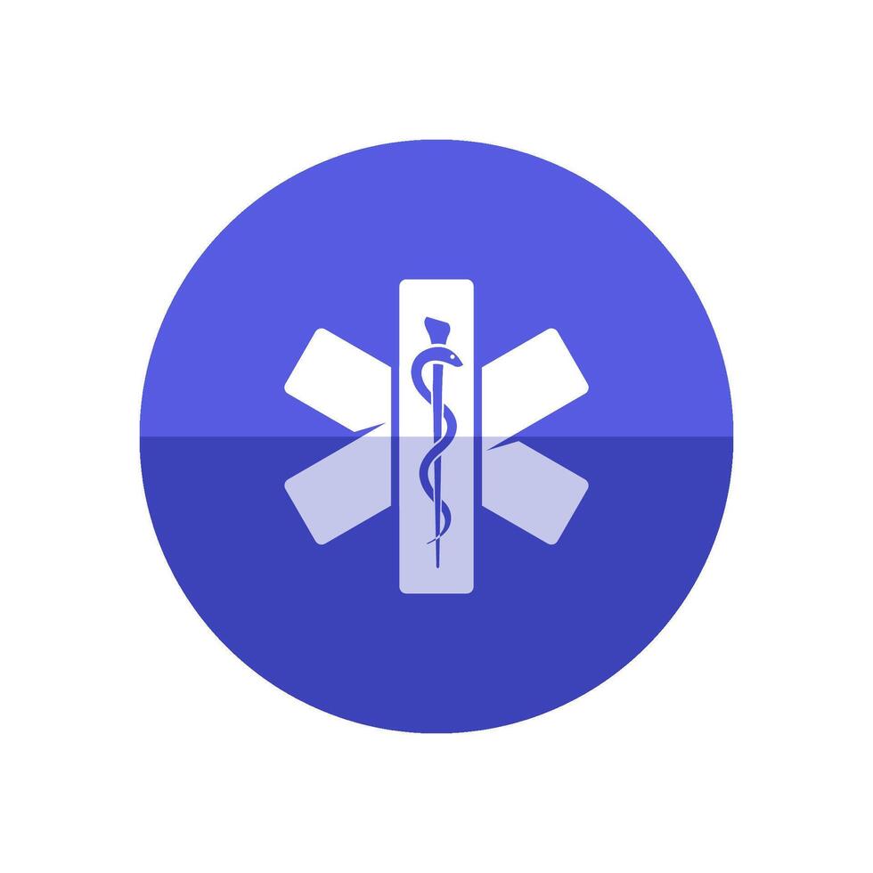 Medical symbol icon in flat color circle style. vector