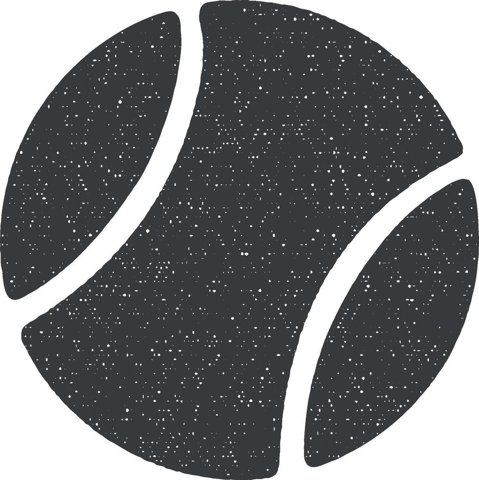 tennis ball vector icon illustration with stamp effect