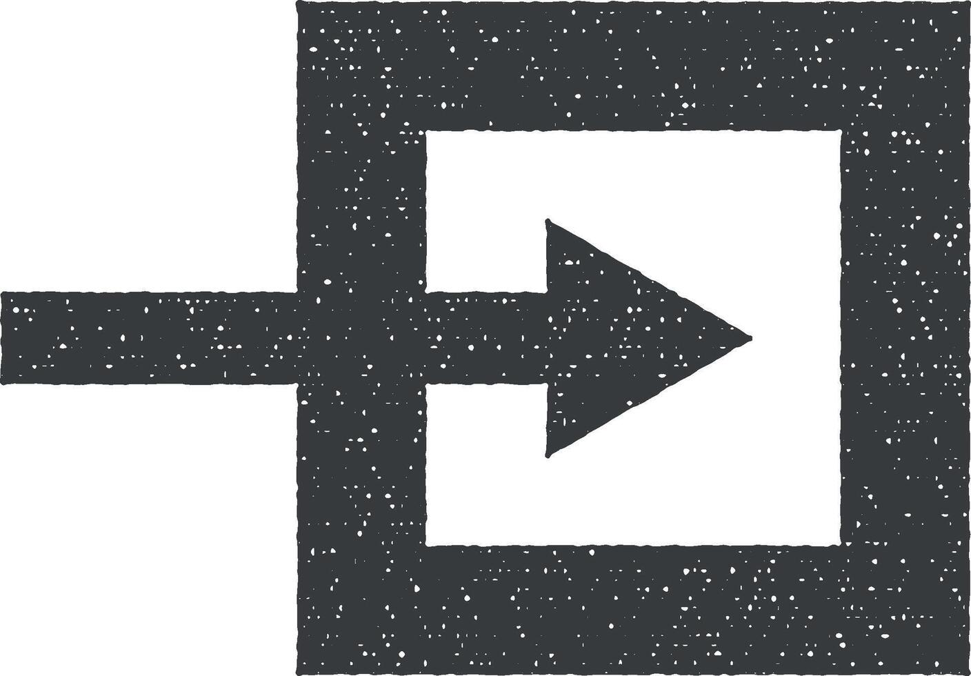 flecha, cuadrado vector icono ilustración con sello efecto