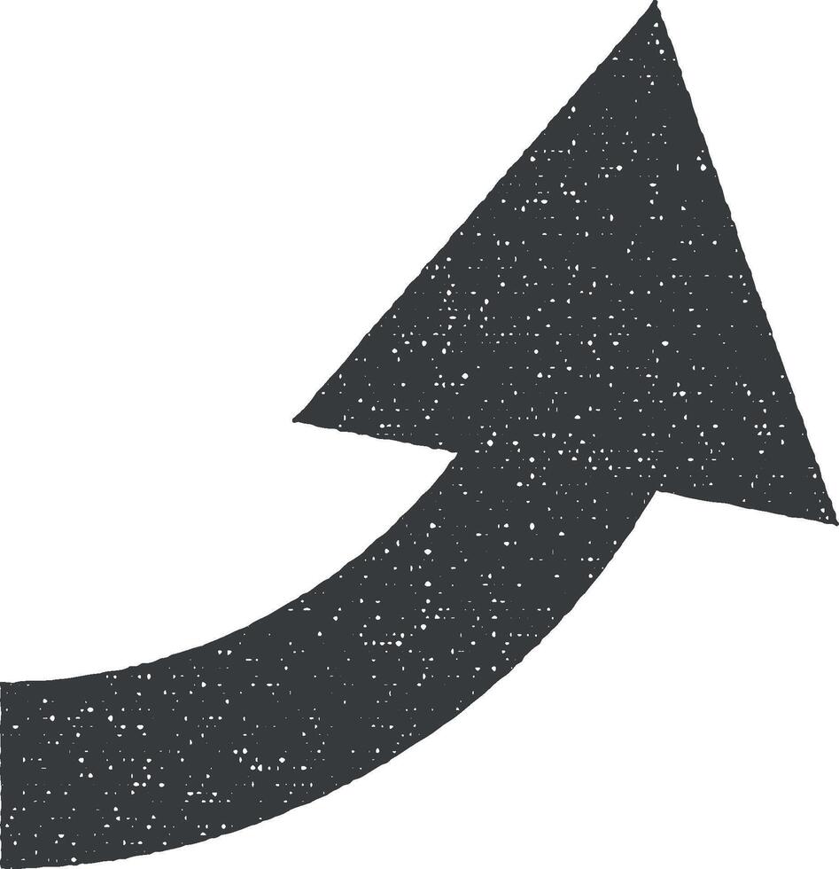 Arrow, forward vector icon illustration with stamp effect