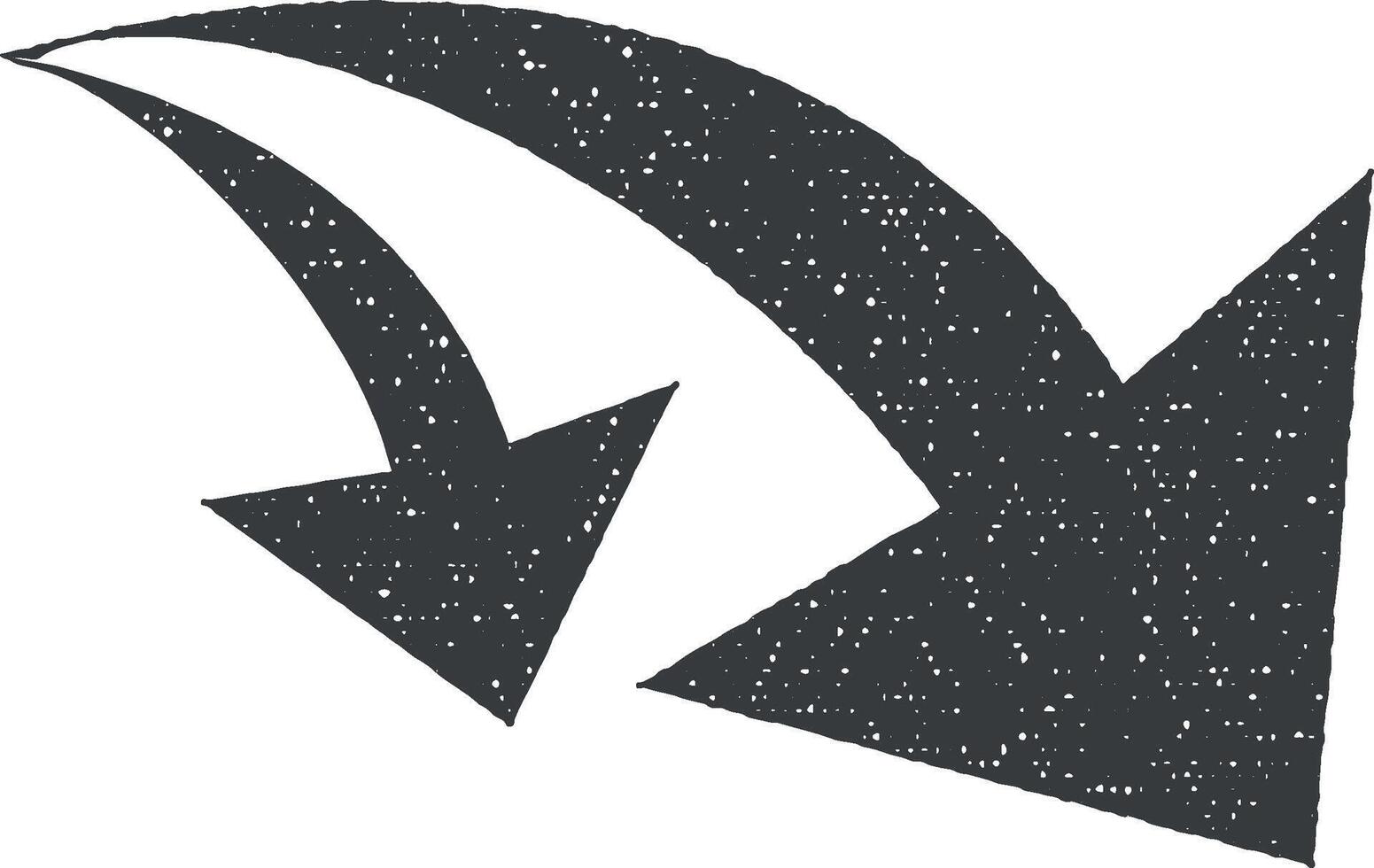 flecha vector icono ilustración con sello efecto