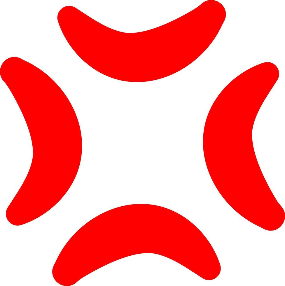 Red anger symbol icon vector