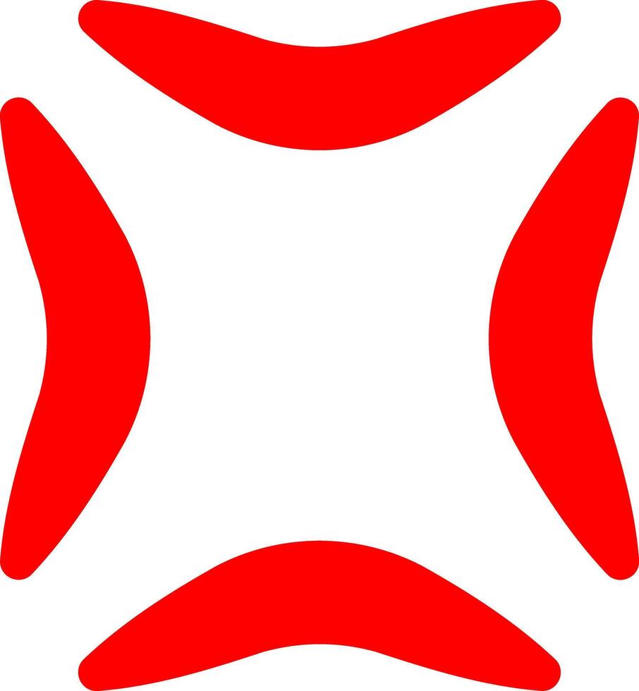 Red anger symbol icon vector