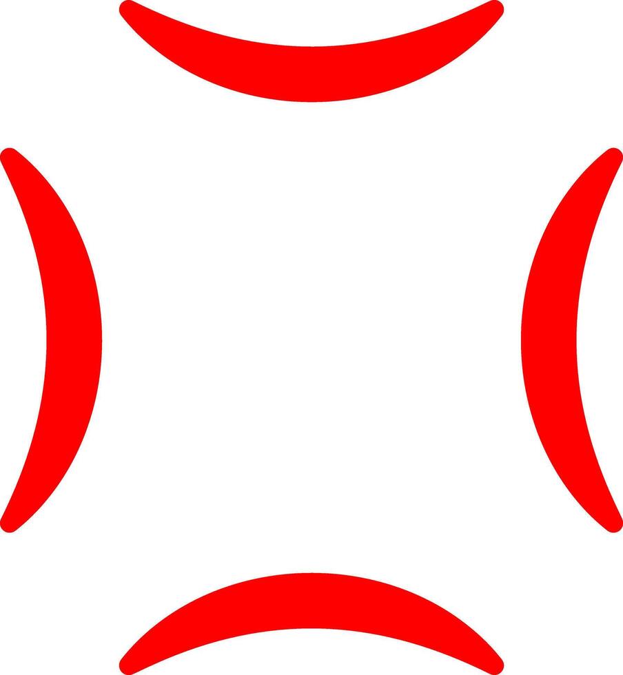 Red anger symbol icon vector