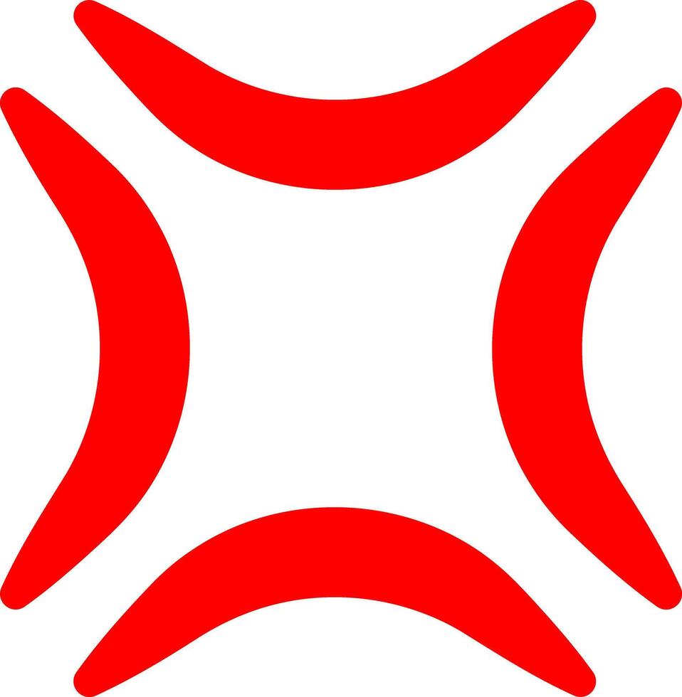 Red anger symbol icon vector