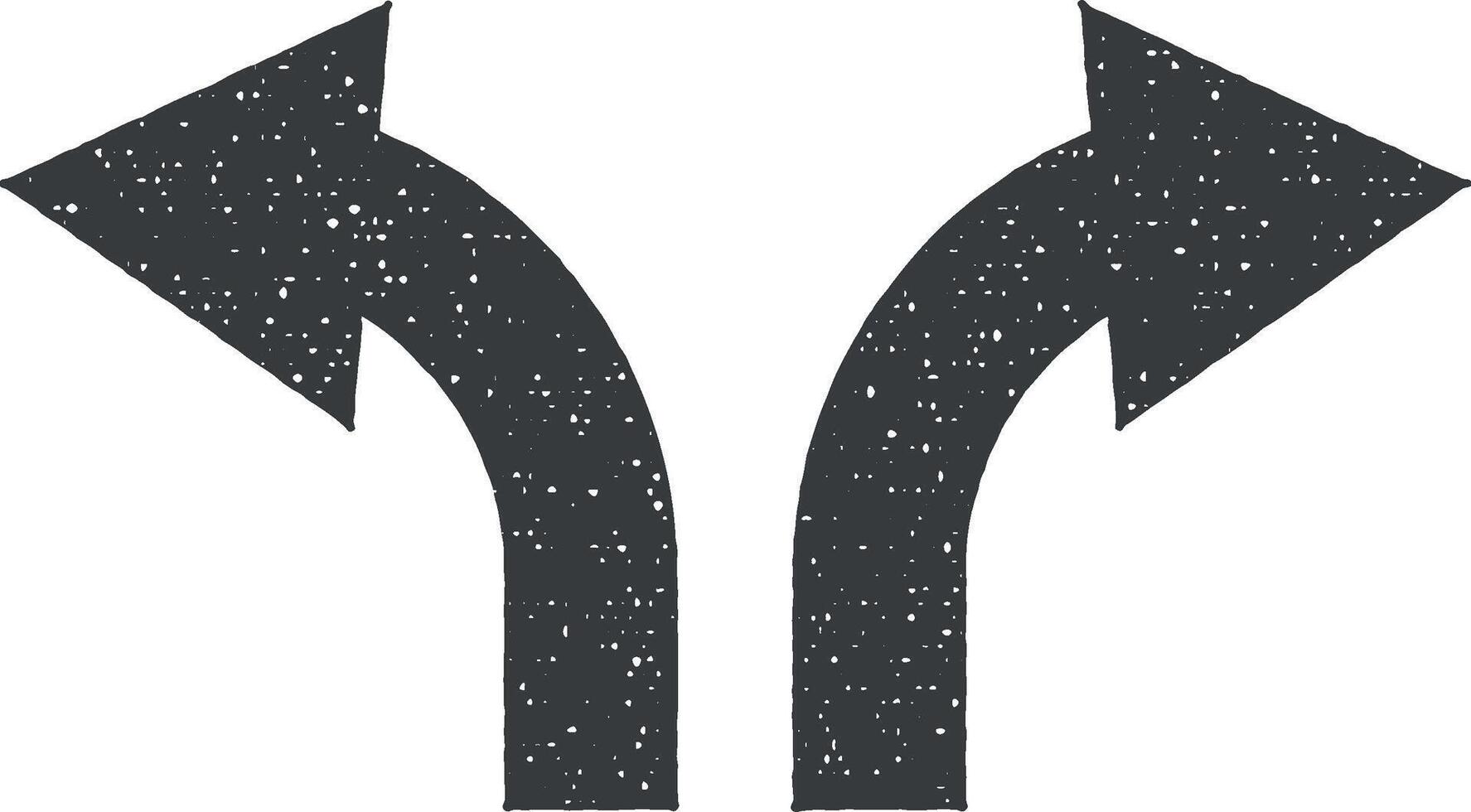 Arrow vector icon illustration with stamp effect