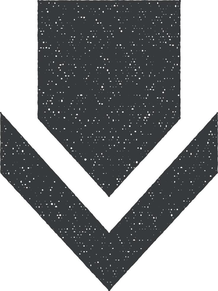 Arrow vector icon illustration with stamp effect