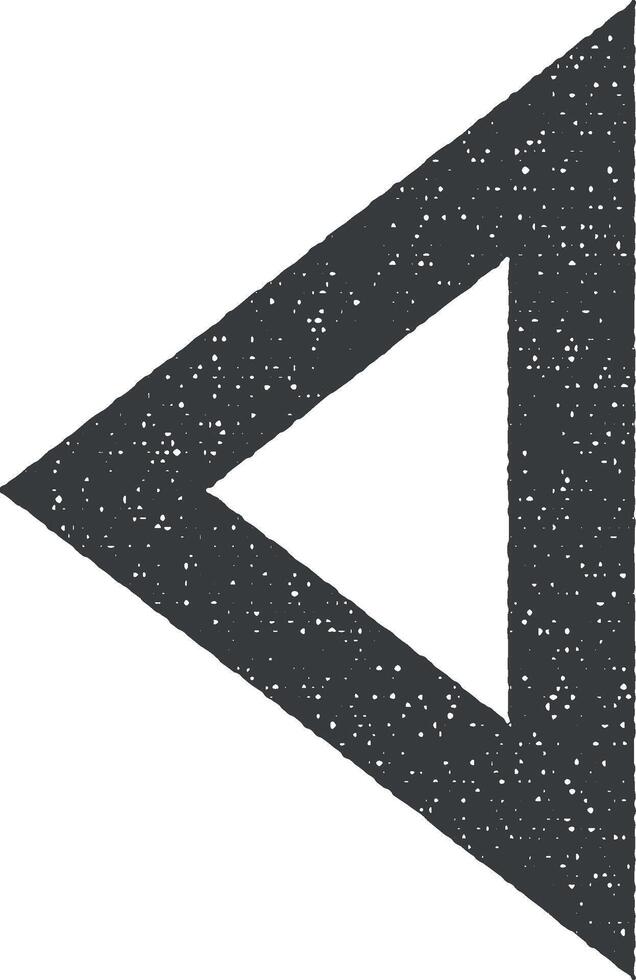 Arrow vector icon illustration with stamp effect