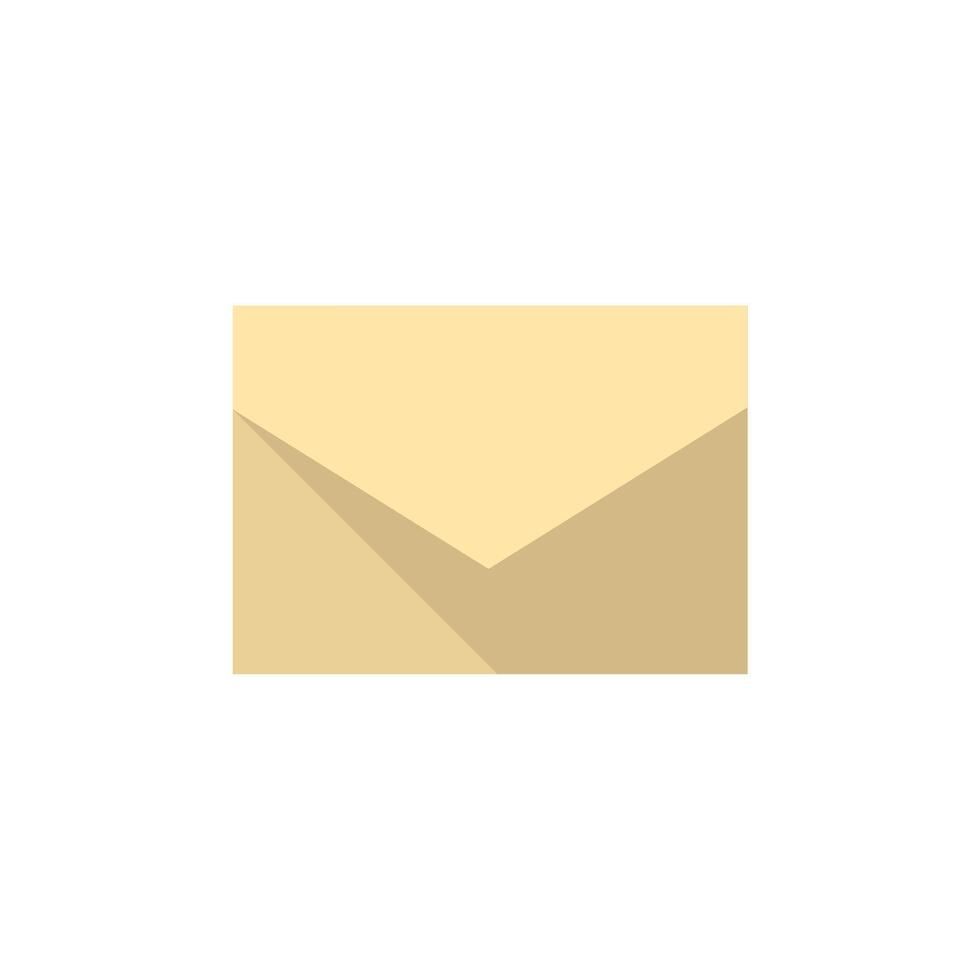 Letter icon in flat color style. Message postal correspondence email mail traditional vector