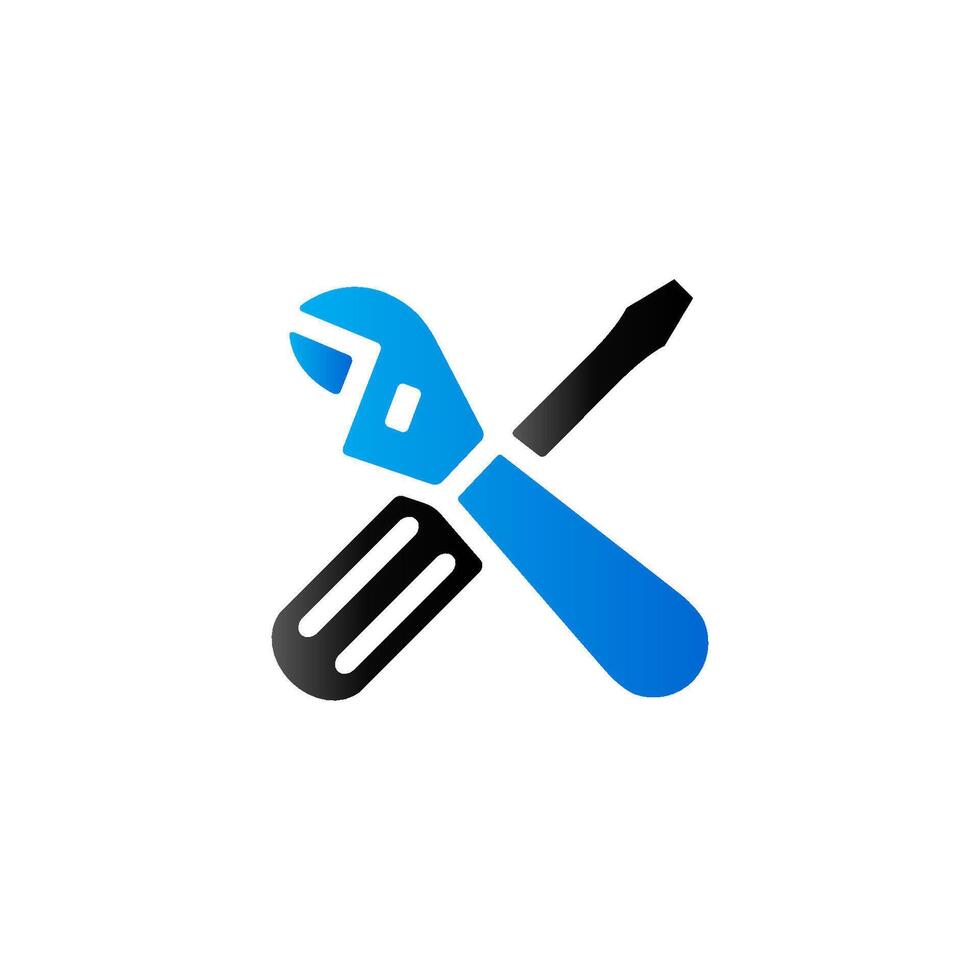 Mechanic tools icon in duo tone color. Wrench screw driver mechanic vector