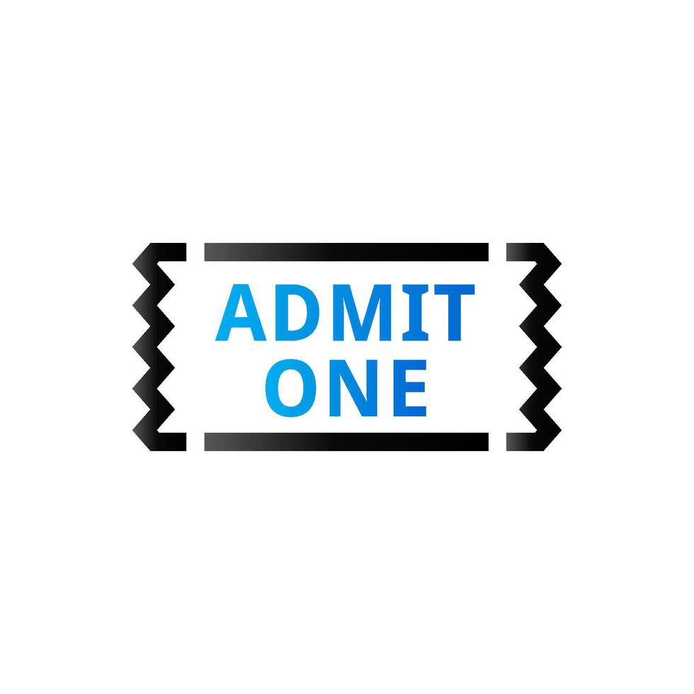 Ticket icon in duo tone color. Cinema concert shows vector