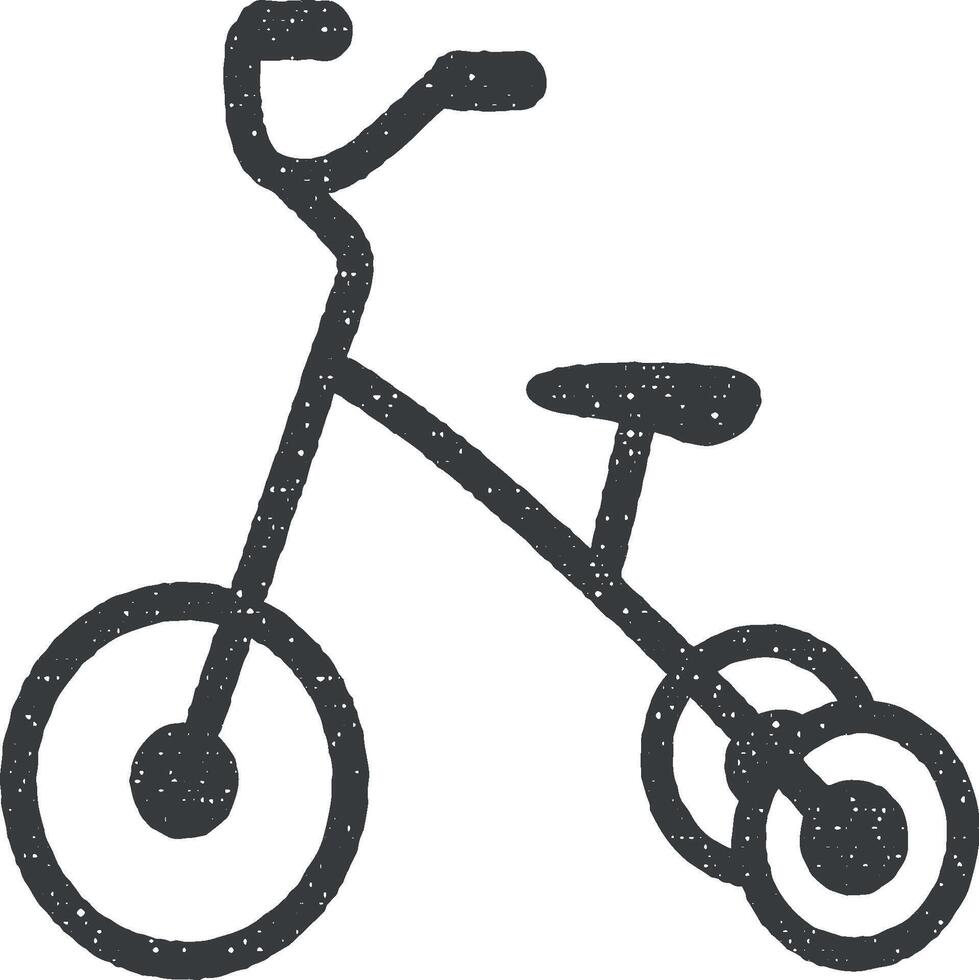 Tricycle vector icon illustration with stamp effect