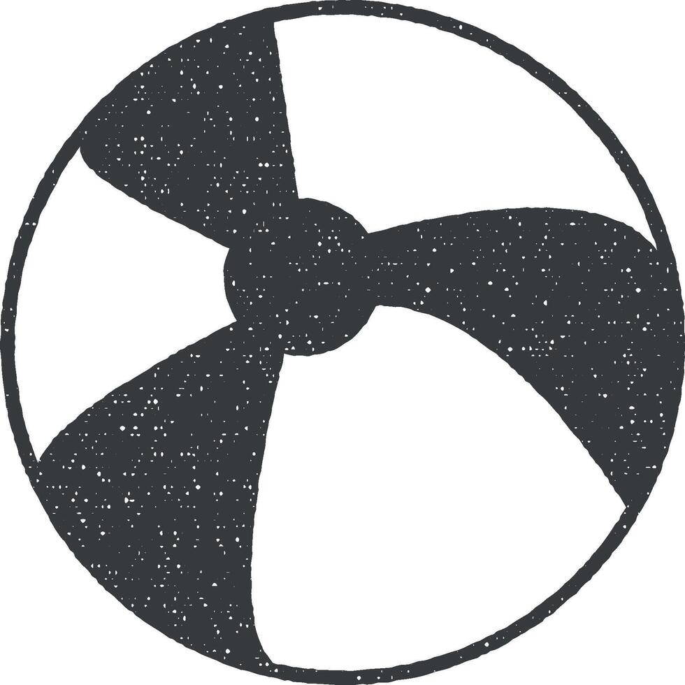 beach ball vector icon illustration with stamp effect