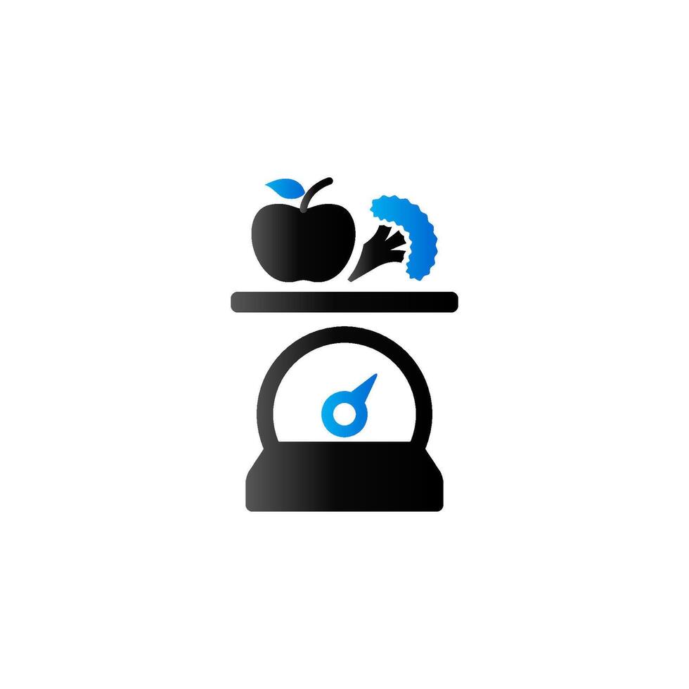 Food scale icon in duo tone color. Healthy lifestyle diet vector