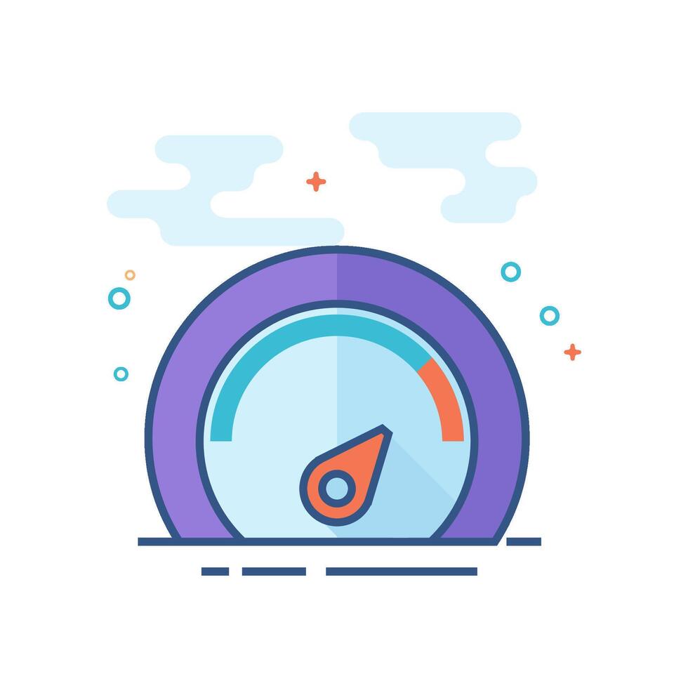 Dashboard icon flat color style vector illustration