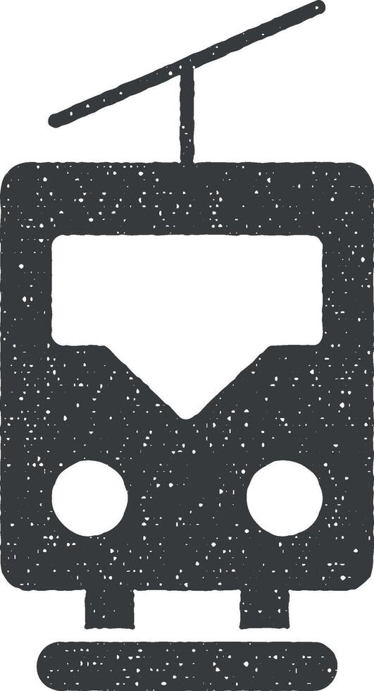 Funicular Railway vector icon illustration with stamp effect