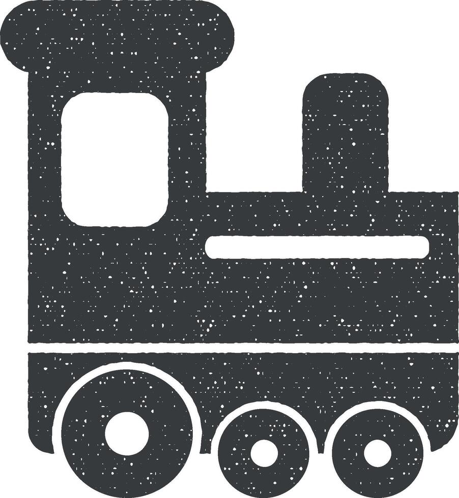 infantil tren vector icono ilustración con sello efecto