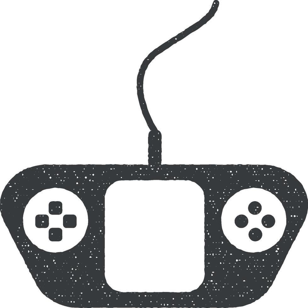 juego controlador vector icono ilustración con sello efecto