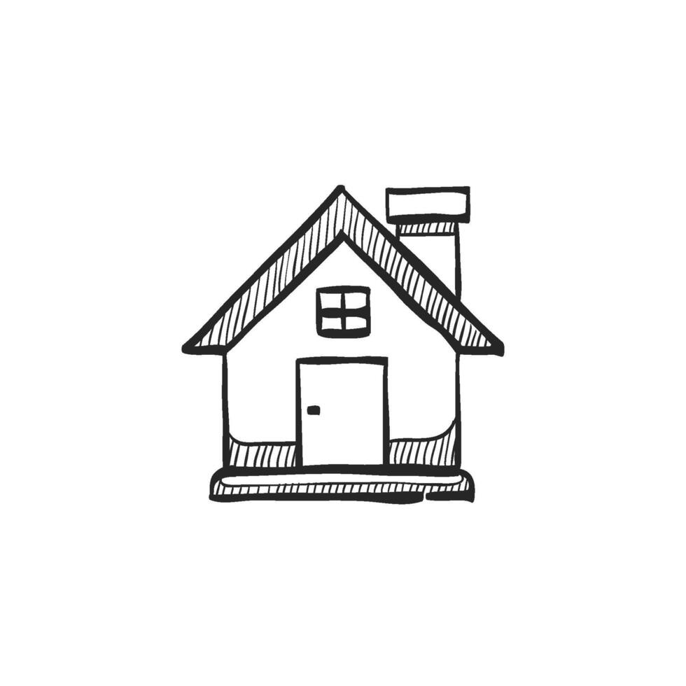 Hand drawn sketch icon home vector