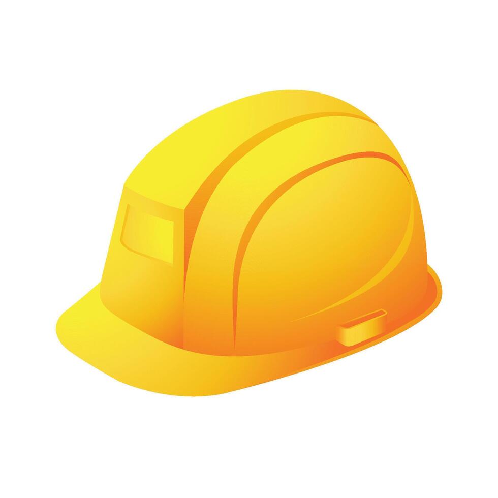 Hard hat icon in color. Construction head protection vector