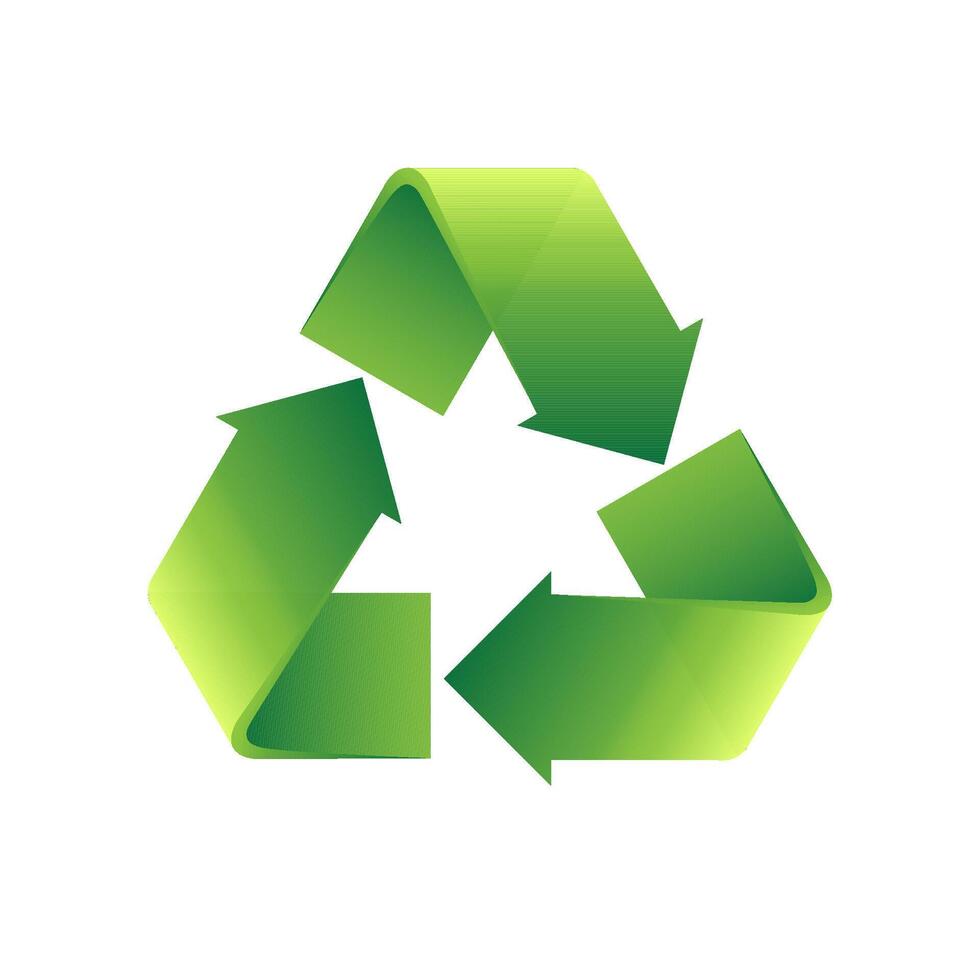 Recycle symbol icon in color. Environment recyclable go green vector