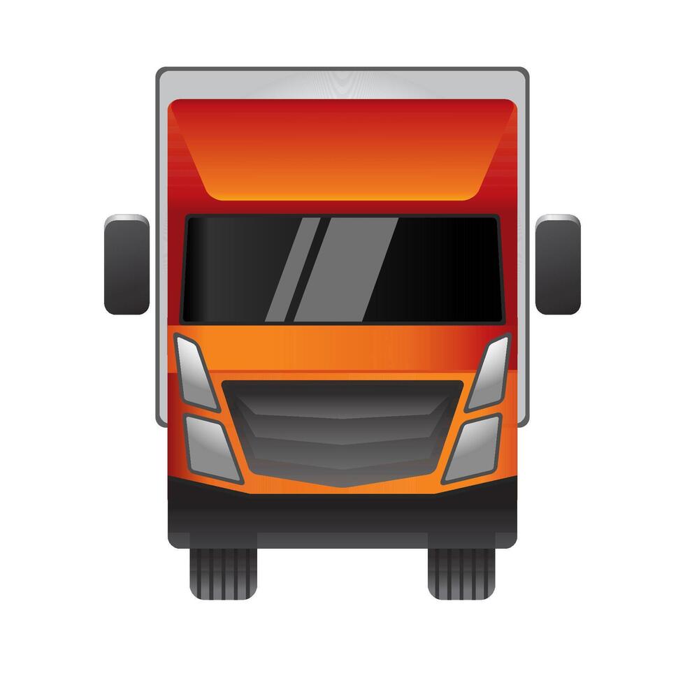 camión icono en color. carga transporte logístico vector