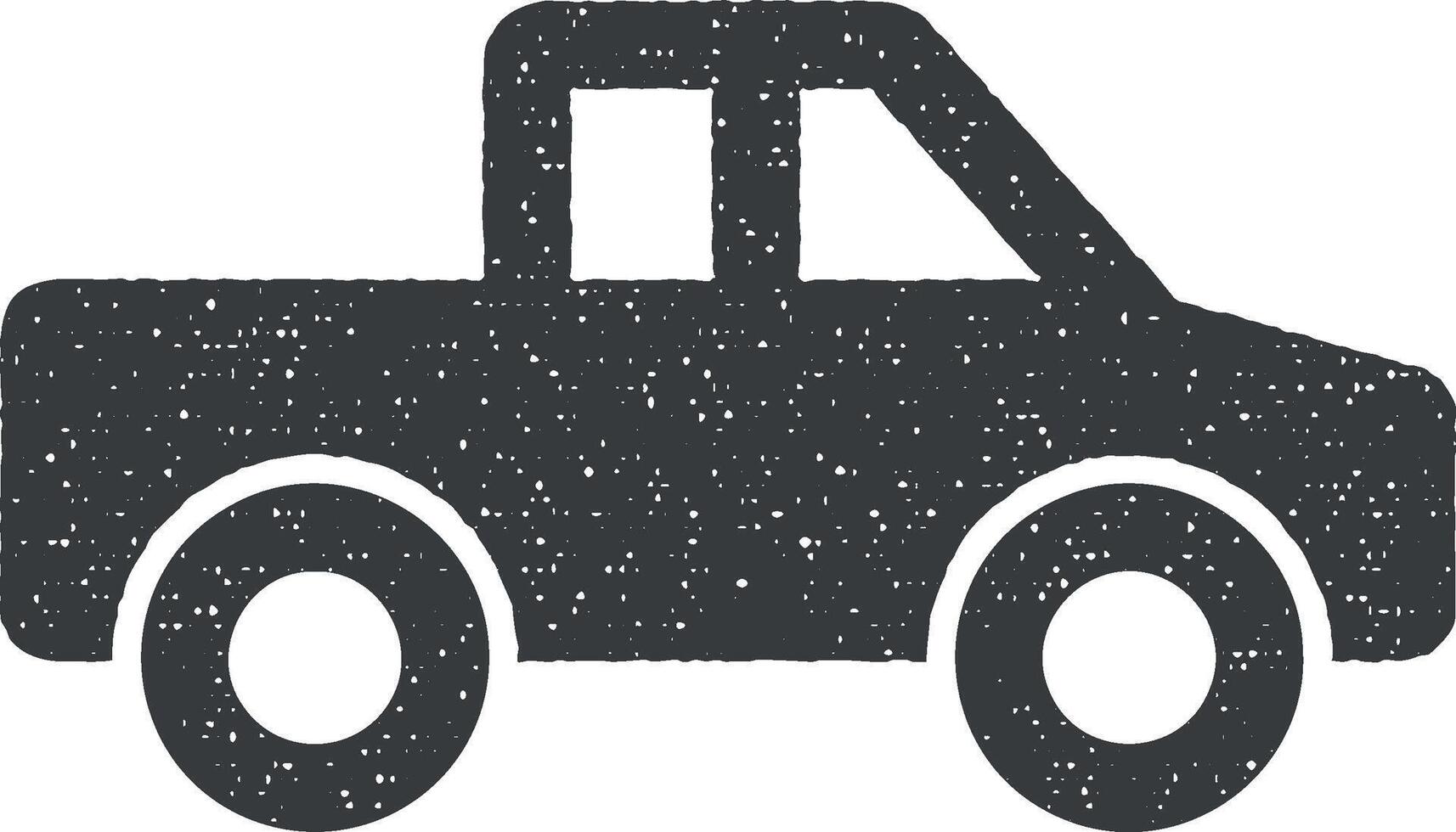 pickup vector icon illustration with stamp effect