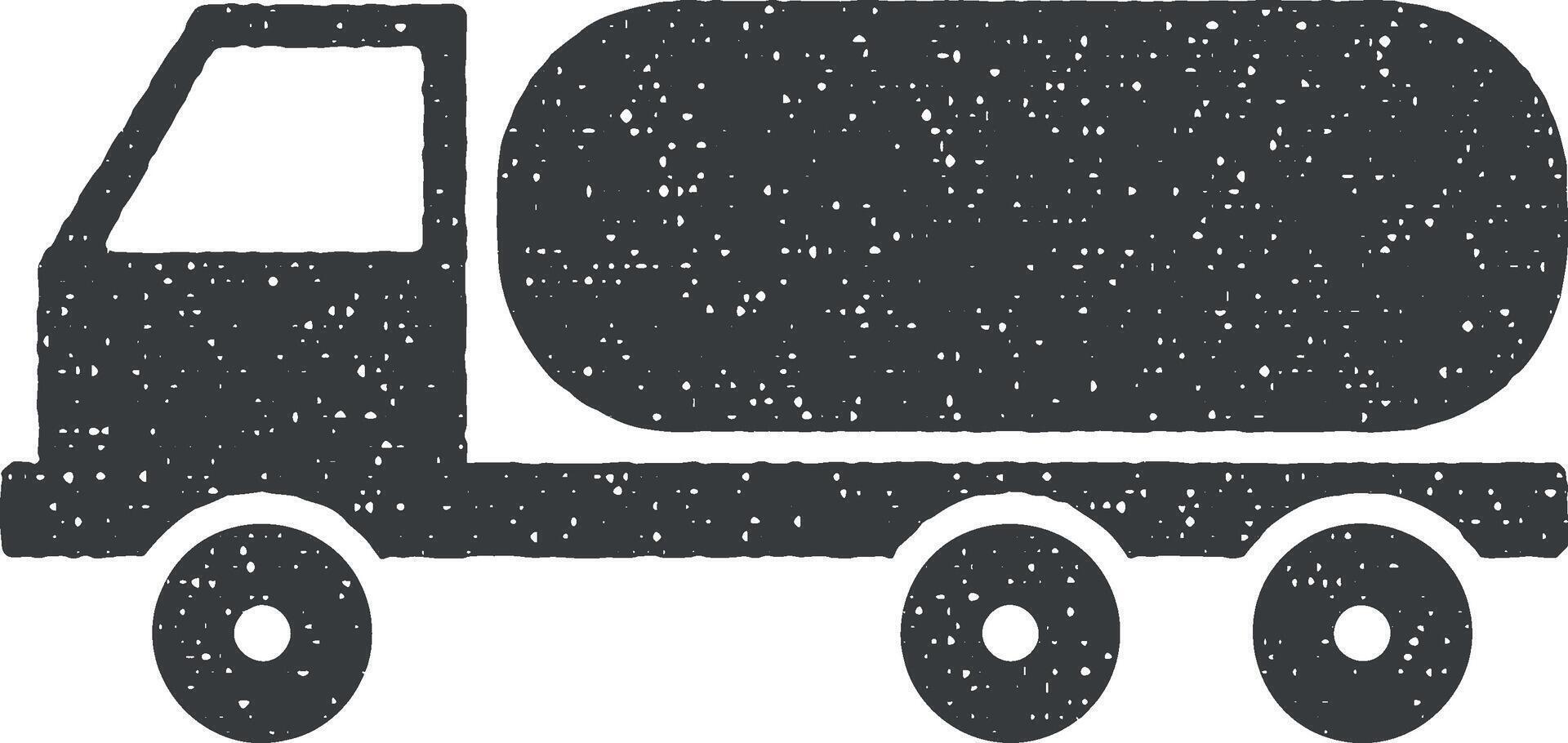 truck vector icon illustration with stamp effect