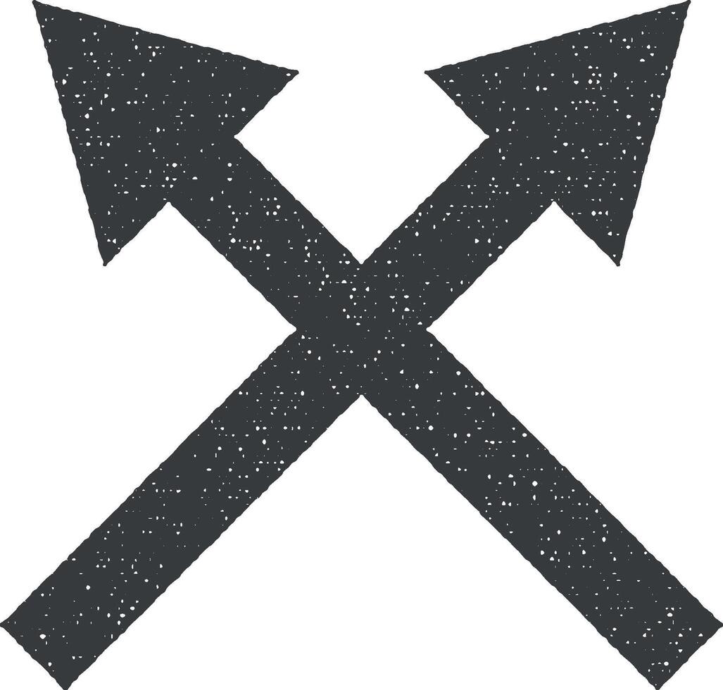 Arrow vector icon illustration with stamp effect